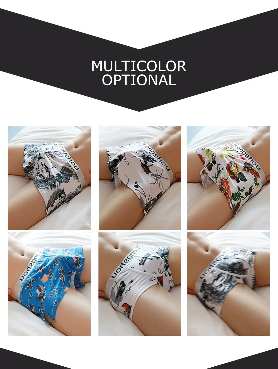 Soutong 3 pcs/lot Boxers Men Underwear Shorts Printed Cotton Cueca Boxer Homme Male Panties Breathable boxer Men Home Underpants