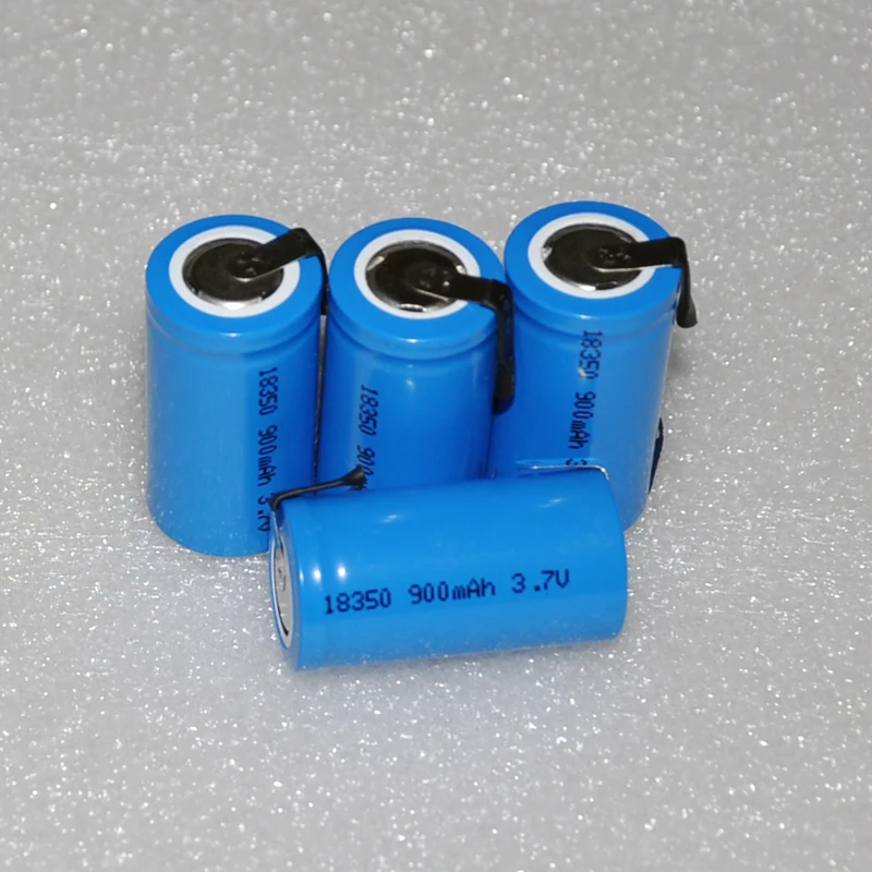 2 шт 3,7 v INR 18350 перезаряжаемый литий-ионный аккумулятор 900MAH для светодиодный фонарик и динамик