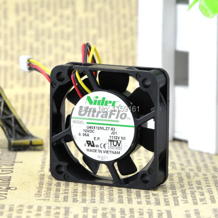 Бесплатная доставка, нидек U40x12MLZ7-53 4 см, 12 В, 0,05 А, тихий вентилятор южного моста