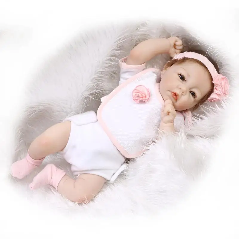 NPK 50 см De Silicone Reborn Baby Dolls реалистичные игрушки для новорожденных малышей подарки Мягкое хлопковое боди