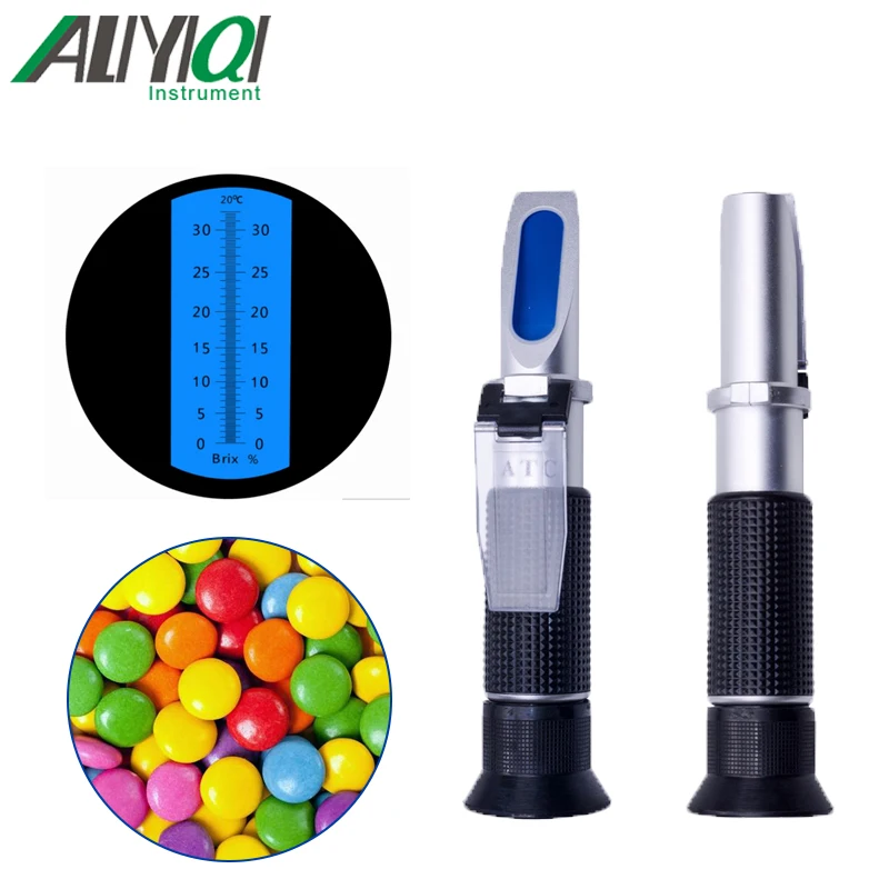 Hand Held Brix Meter Refractometer 0-80%sugar Refractometer Minimum Division 0.5% Brix Refractometer