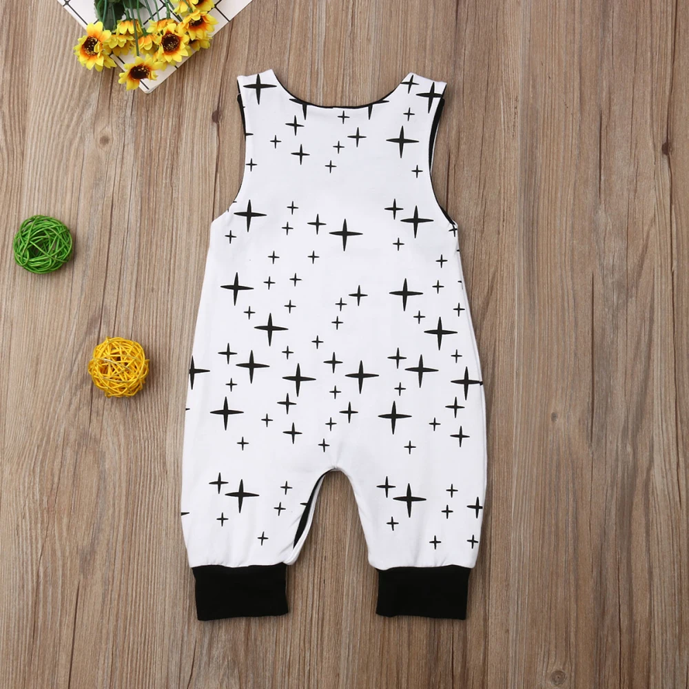 Милый Модный комбинезон на бретельках без рукавов для новорожденных девочек От 0