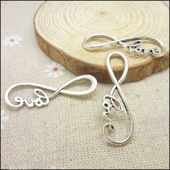 65 шт. Подвески Бесконечность Символ Любовь Разъем Кулон тибетский серебряный