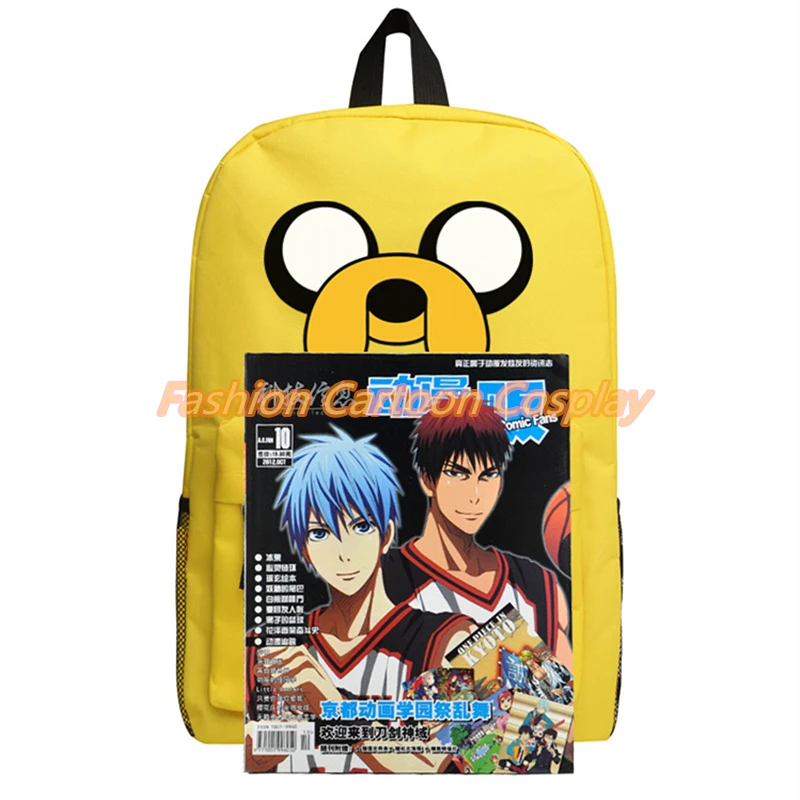 Оригинальный холщовый рюкзак Adventure Time Finn and Jake двухсторонние школьные сумки для