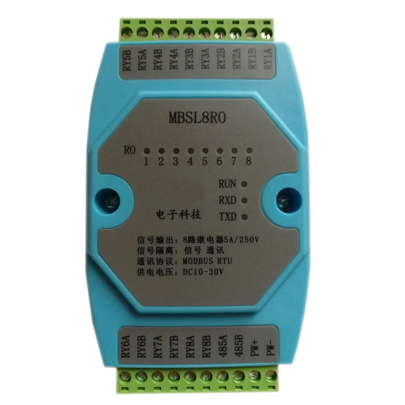 MBSL8RO модуль 8 ми канальный релейный выход изолированный RS485modbus сбора связь|Детали
