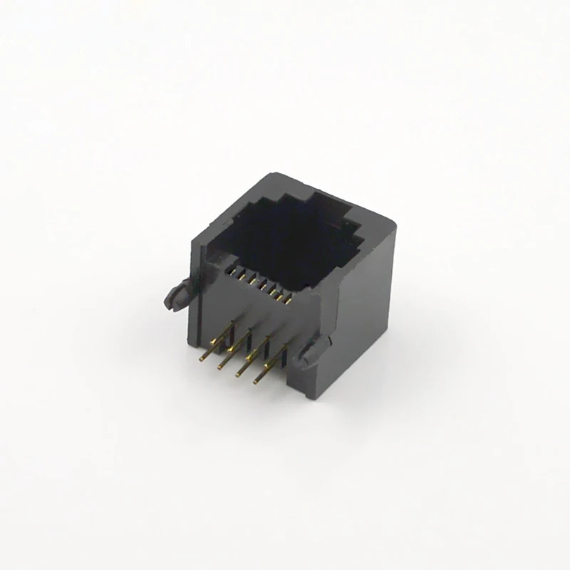 100 шт. 8P8C Однопортовый Разъем RJ45 сетевой разъем 90 градусов горизонтальный высокое