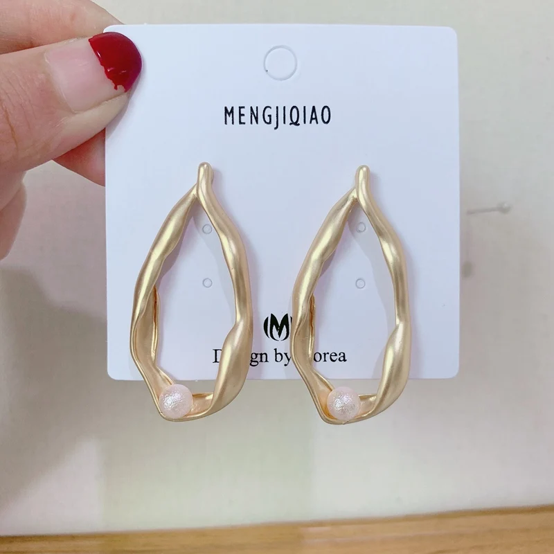 Женские массивные серьги MENGJIQIAO новые акриловые круглые и квадратные большие