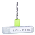 20 шт. 3,175X32 мм вверх и вниз вырезать Один Спираль Флейта карбида CNC мельница фрезерные инструменты, деревянная помолка, резка инструменты фрезы