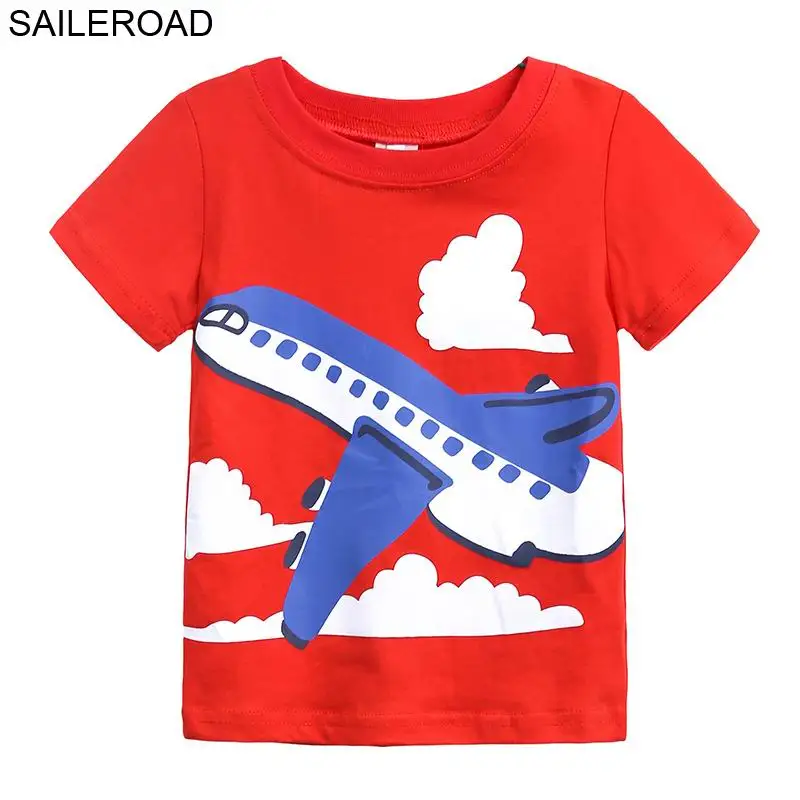 7869 same picture SAILEROAD/футболка с принтом динозавра для мальчиков, летняя одежда для девочек, топы, одежда с короткими рукавами для детей 6 лет футболки для малышей - Color: 7869 same picture