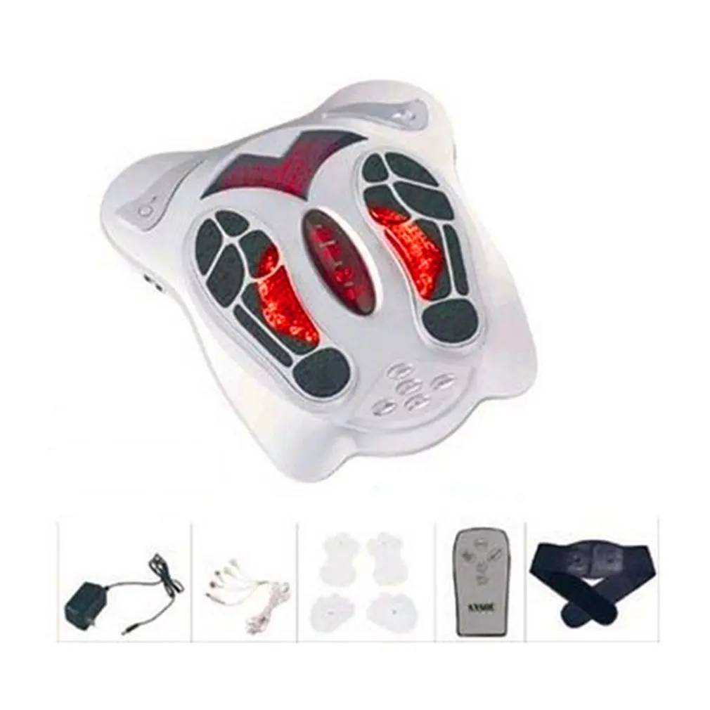 US Plug Electric Foot Feet Massager Infrared heat low Frequency stimulation blood circulation Reflexology Slimming Belt Pad Care - Цвет: US Plug