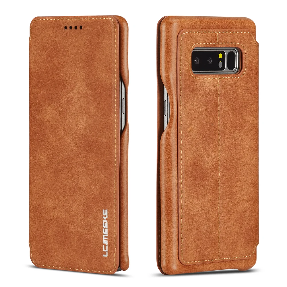 Кожаный флип чехол на магните для Samsung Galaxy Note 8 кошелек с отделением карт samsung note