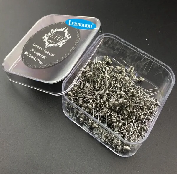 Leikidudu 100 шт атомайзер катушки 22 24 26 28 rda wick wire RDA RBA RTA испаритель против