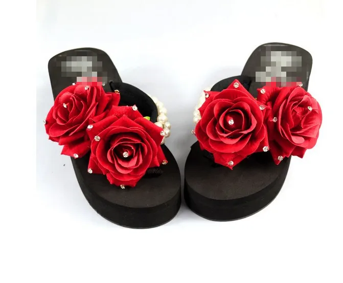 Женские тапочки HAHA Flower Новинка сезон лето высокое качество Милые Вьетнамки