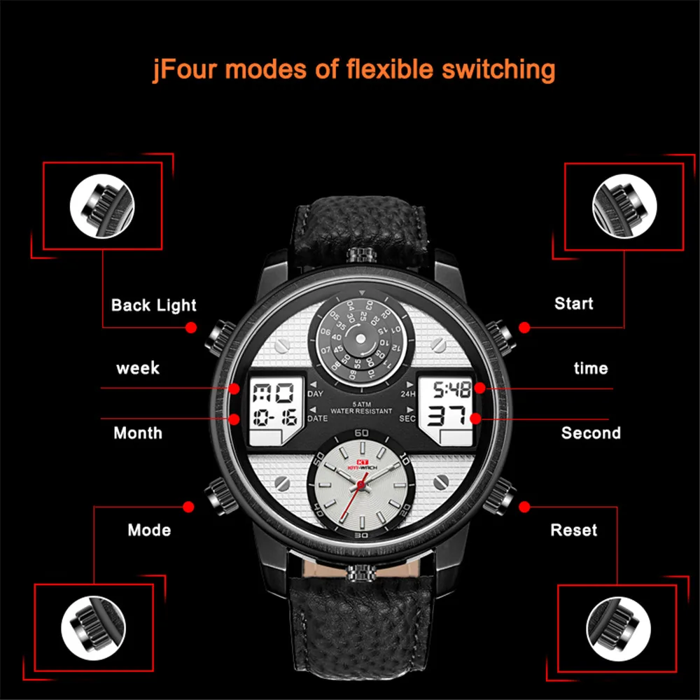 Мужские часы Chronograp спортивные кварцевые многофункциональные деловые с золотыми