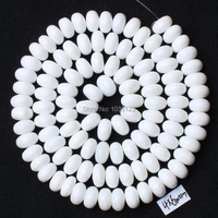 high quality 4x6mm natural white shell mop rondelle shape loose beads strand 15 jewellery making w1407