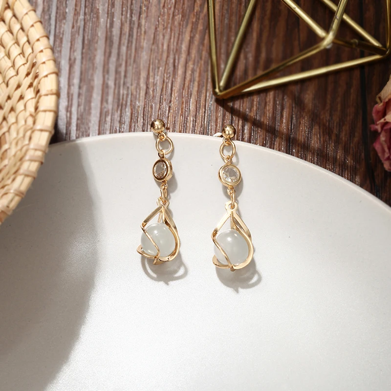 Женские серьги-капельки длинные серьги из сплава в корейском ретро стиле подарок