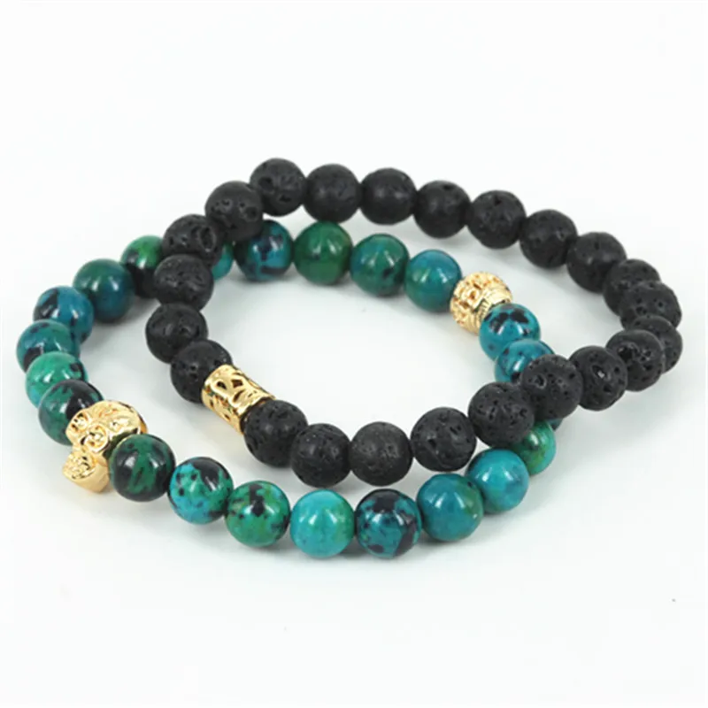 Женский браслет с бусинами из вулканической лавы 2 шт.|lava bead bracelet|bead braceletmen bracelet |