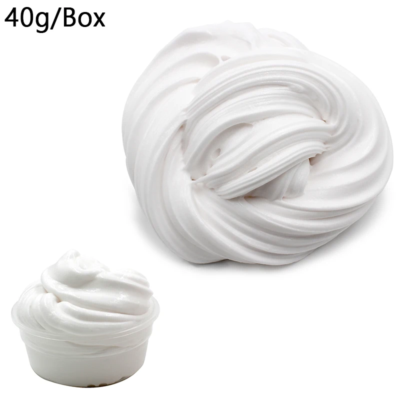 40g fluffy slime DIY пушистый слизью игрушки шпатлевка мягкая глина светильник Lizun аромат амулеты для поставки слаймов Пластилин резинка Полимерная глина антистресс - Цвет: 40g fluffy slime