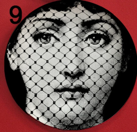 Горячая rosenthal Piero fornasetti тарелки Красивые иллюстрации подвесные декоративные ремесленные блюда для дома/отеля/бара фоновое украшение тарелка - Цвет: 9