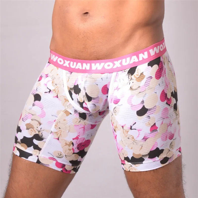 3PCS Sexy Men Underwear Boxer Shorts Homme Flower Low Waist Panties Man U Convex Pouch Underpants cueca calzoncillos Boxers