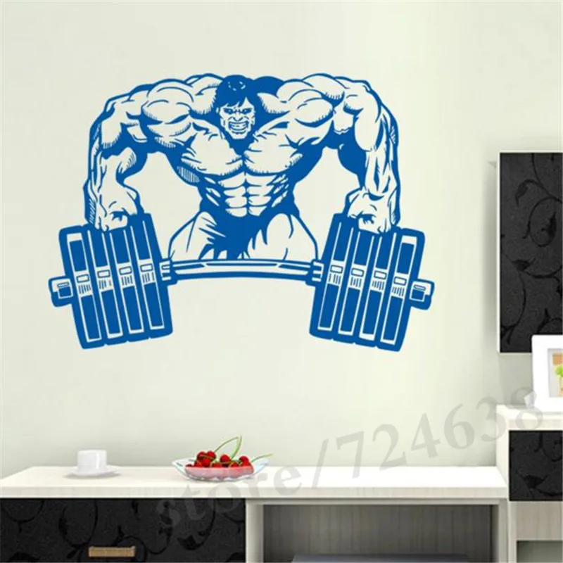 Женская наклейка для фитнеса кроссфита штанга мышц постеры бодибилдинга