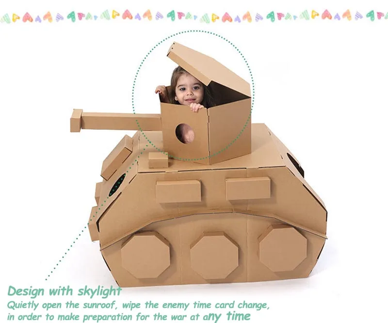 Cool Tank большой diy-раскраска игрушки игрушечный танк детская палатка игра дом