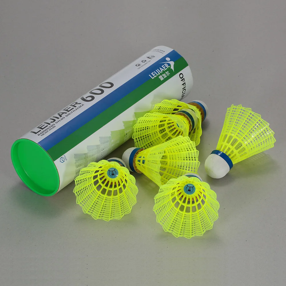 

6PCS Badminton Ball Outdoor Sports Practice Training Badminton wood Feather Nylon Shuttlecocks Birdies Indoor