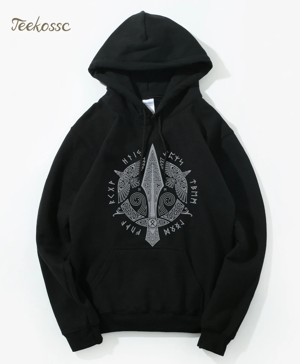 Odin Vikings Hoodie Men Viking Berserker Stylish Hoodies 2021 Winter Autumn Harajuku Hooded Sweatshirt Loose Hip Hop Streetwear | Мужская