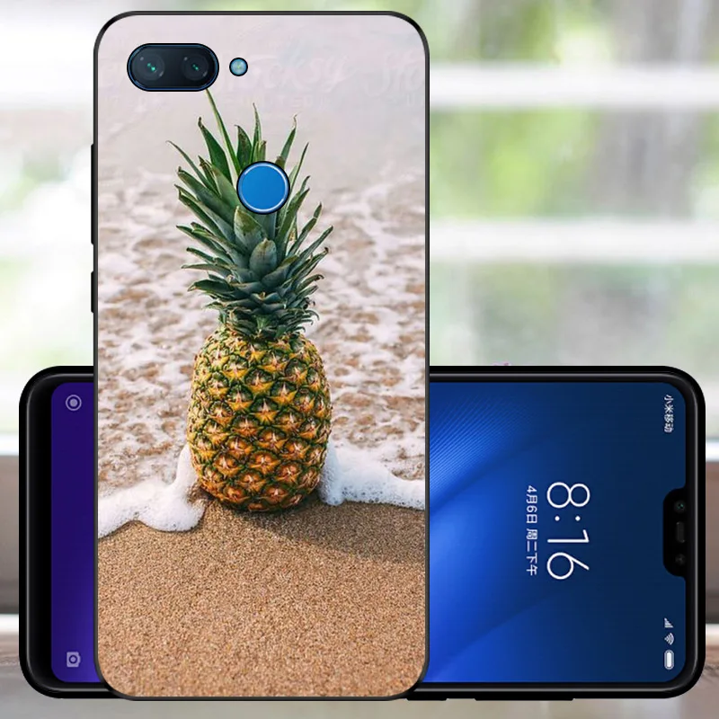 Мягкий чехол Fundas Xiaomi mi 8 Lite силиконовый чехол матовый черный ТПУ Xiaomi mi 8 Lite защитный бампер mi 8 Lite чехол для мобильного телефона s