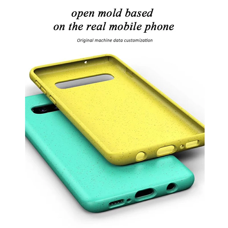 YHBBCASES для Samsung Galaxy S10 Plus Одноцветный мягкий чехол S10e смесь пшеничной соломы