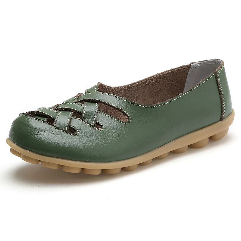 Army Green Женская обувь; коллекция года; женская обувь из искусственной кожи на плоской подошве; женские лоферы; женские мокасины; женские кроссовки; повседневная обувь на плоской подошве; большие размеры - Цвет: Army Green