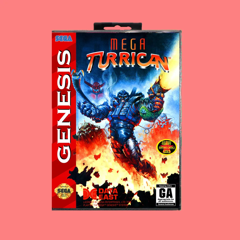 Игровая карта Mega turrican 16 бит MD с розничной коробкой для Sega Genesis и Drive | Электроника