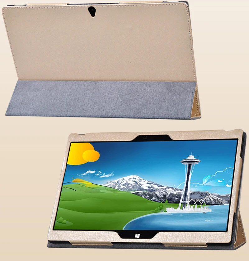 Ультратонкий складной чехол подставка из искусственной кожи (полиуретан) с