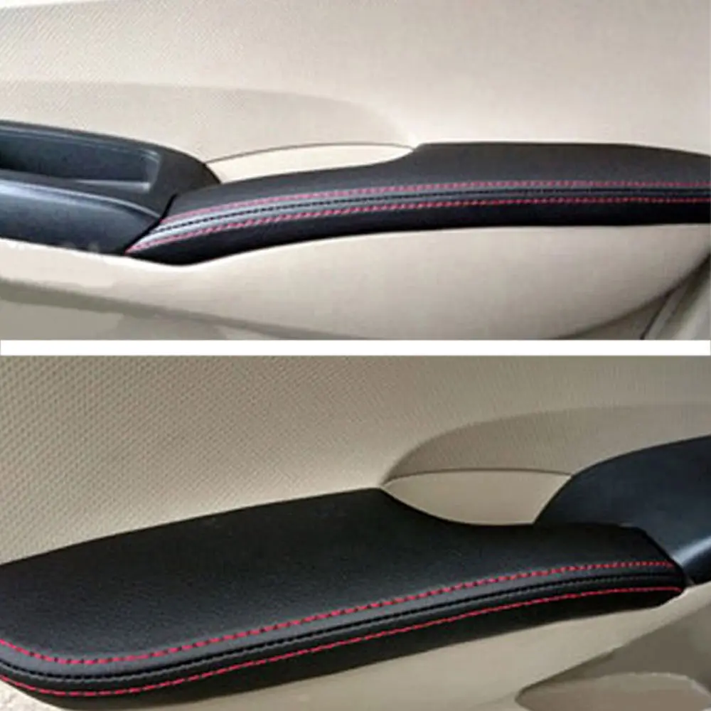 4 шт. Подходит для Honda Civic 8th 2006 2011 дверь подлокотник черного цвета из искусственной