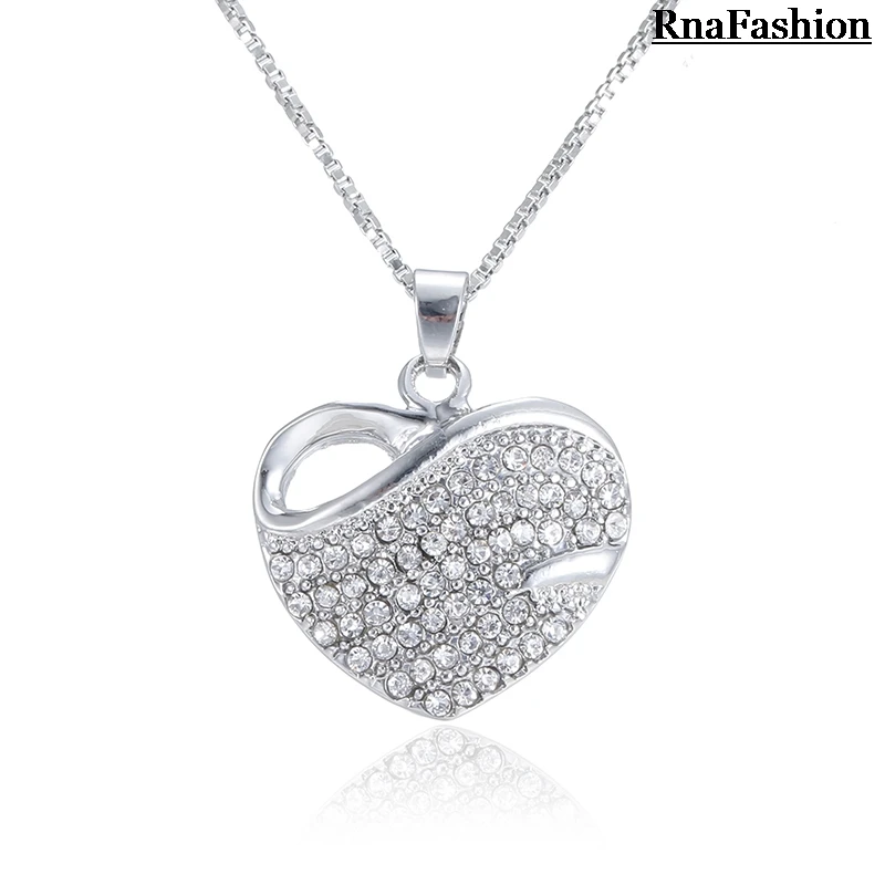 RNAFASHION ювелирные изделия в форме сердца ожерелья и подвески серьги гвоздики