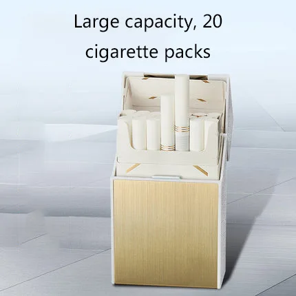 Удерживайте 20 шт. Матовые металлические Чехлы для сигарет с зажигалкой двойная