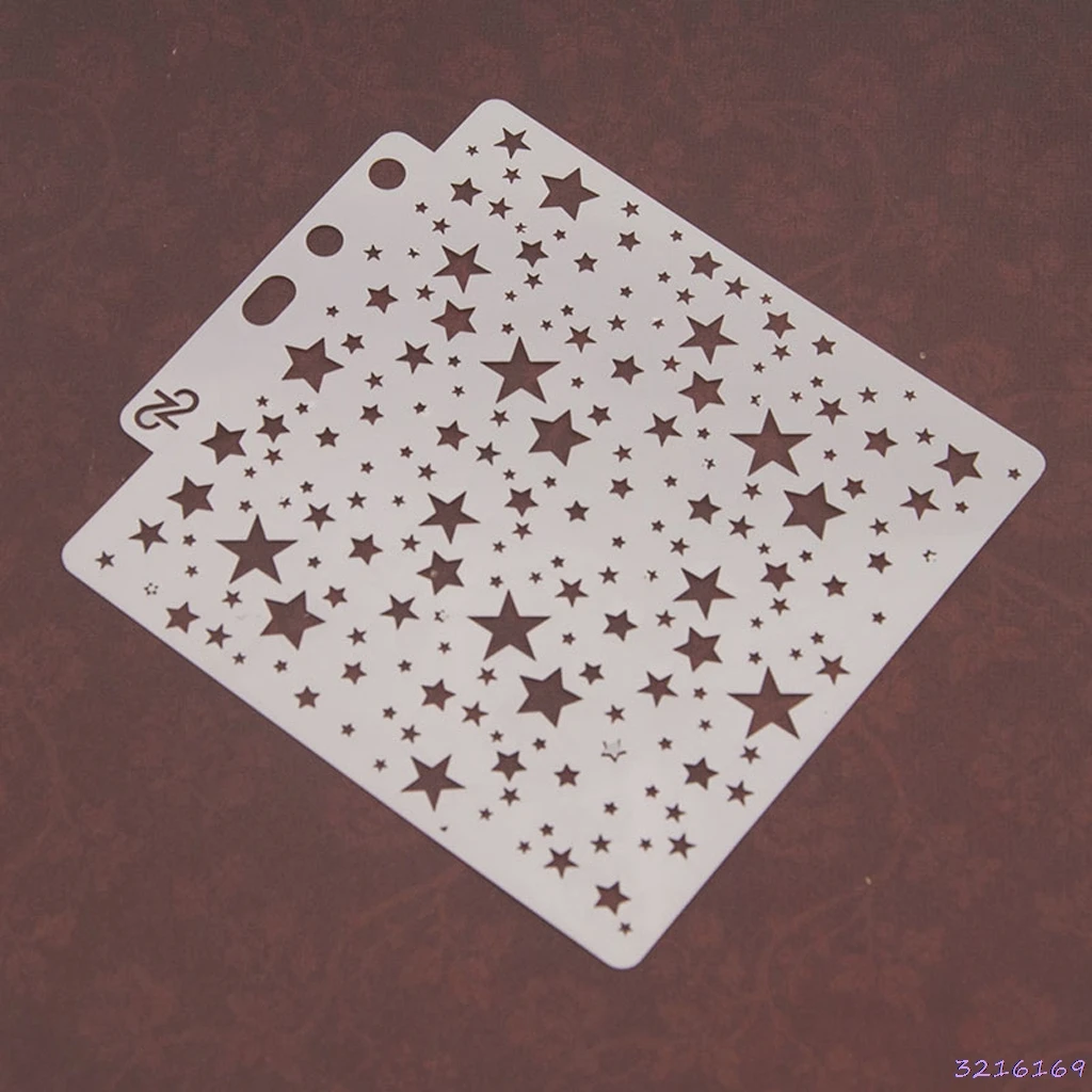 Трафарет в форме звезды шаблон живопись Скрапбукинг тиснение фольгой альбом