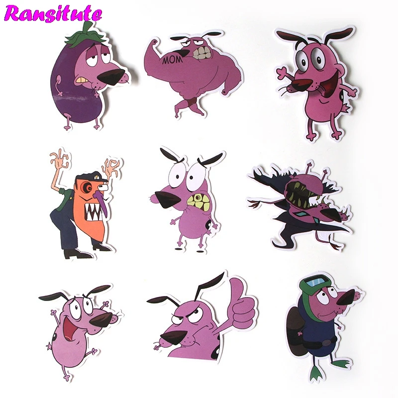 38 шт./компл. Мужество Трусливый Пес Стикеры плакат Водонепроницаемый автомобиля