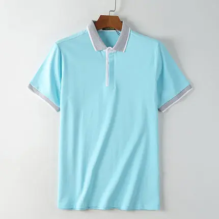 poloshirt Blue Мужская брендовая одежда поло для мужчины однотонная Camisa Polo t Masculina Polo рубашка умная повседневная мужская футболка Топы Хлопок Slim Fit - Цвет: poloshirt Blue