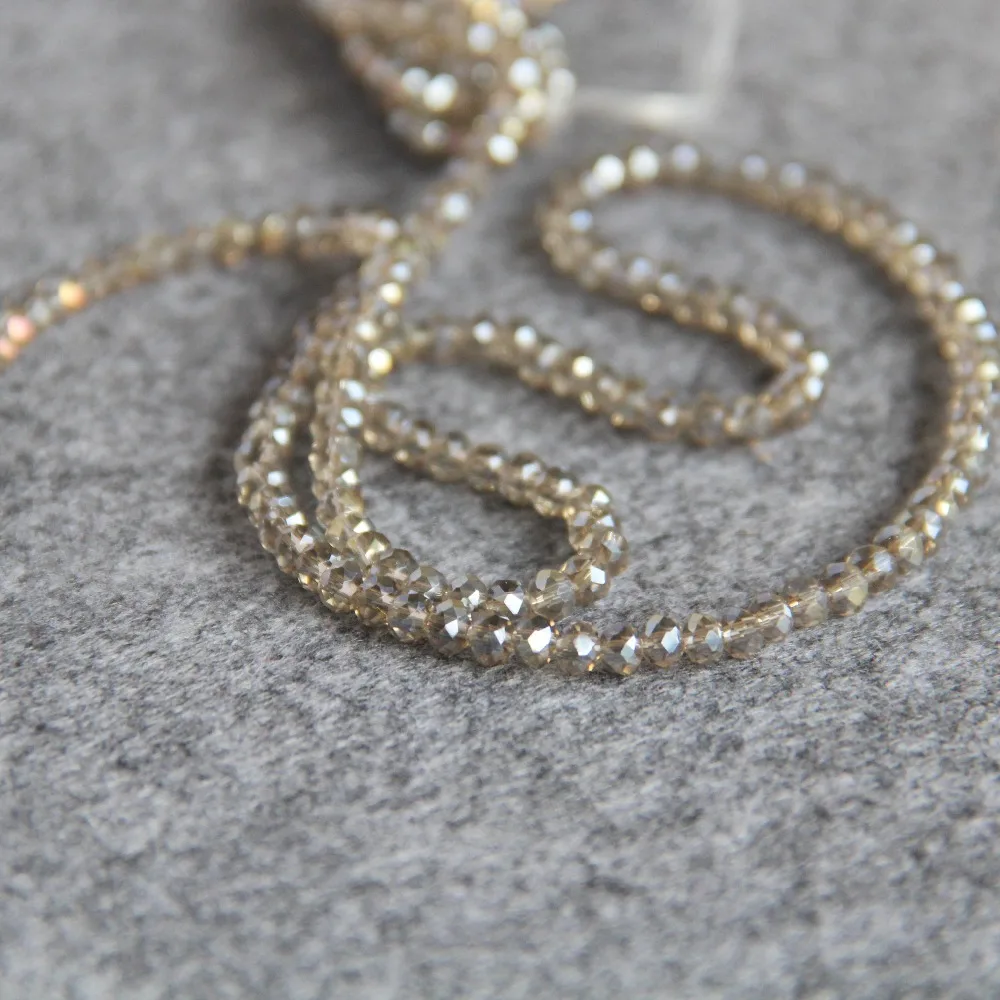 Цветные стеклянные Хрустальные Бусины 3 х4 мм граненые AB + 15 дюймов | Украшения и