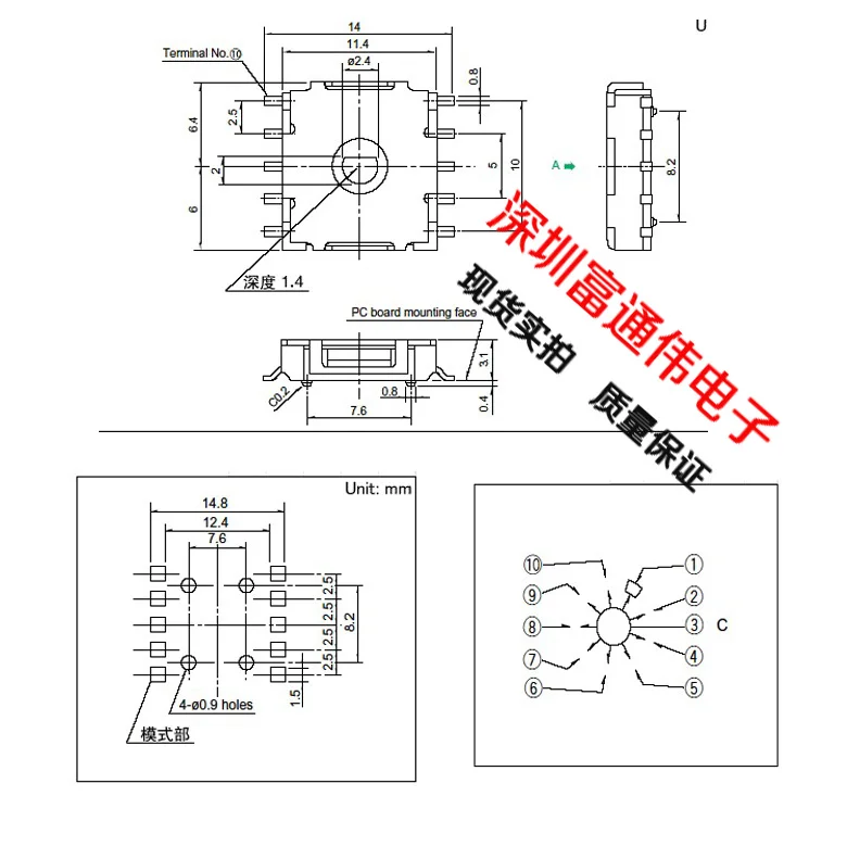10P patch switching gear 9 file rotary switch 11.8*12.4 instead of SRBQ | Обустройство дома