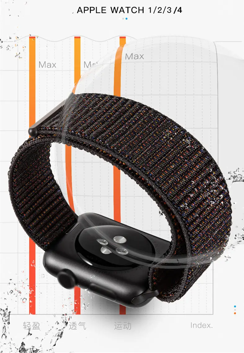 Нейлоновый ремешок для Apple watch 5 ремешок 44 мм 40 мм iWatch ремешок 42 мм 38 мм спортивный ремешок для часов Браслет Apple watch 4 3 2 1 38 40 44 мм