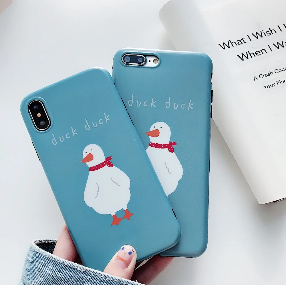 Hazy Beauty для чехла iPhone X XS XR MAX - роскошный мягкий чехол с узором в виде мультяшной утки для iPhone 6S 6 7plus 8 8plus.