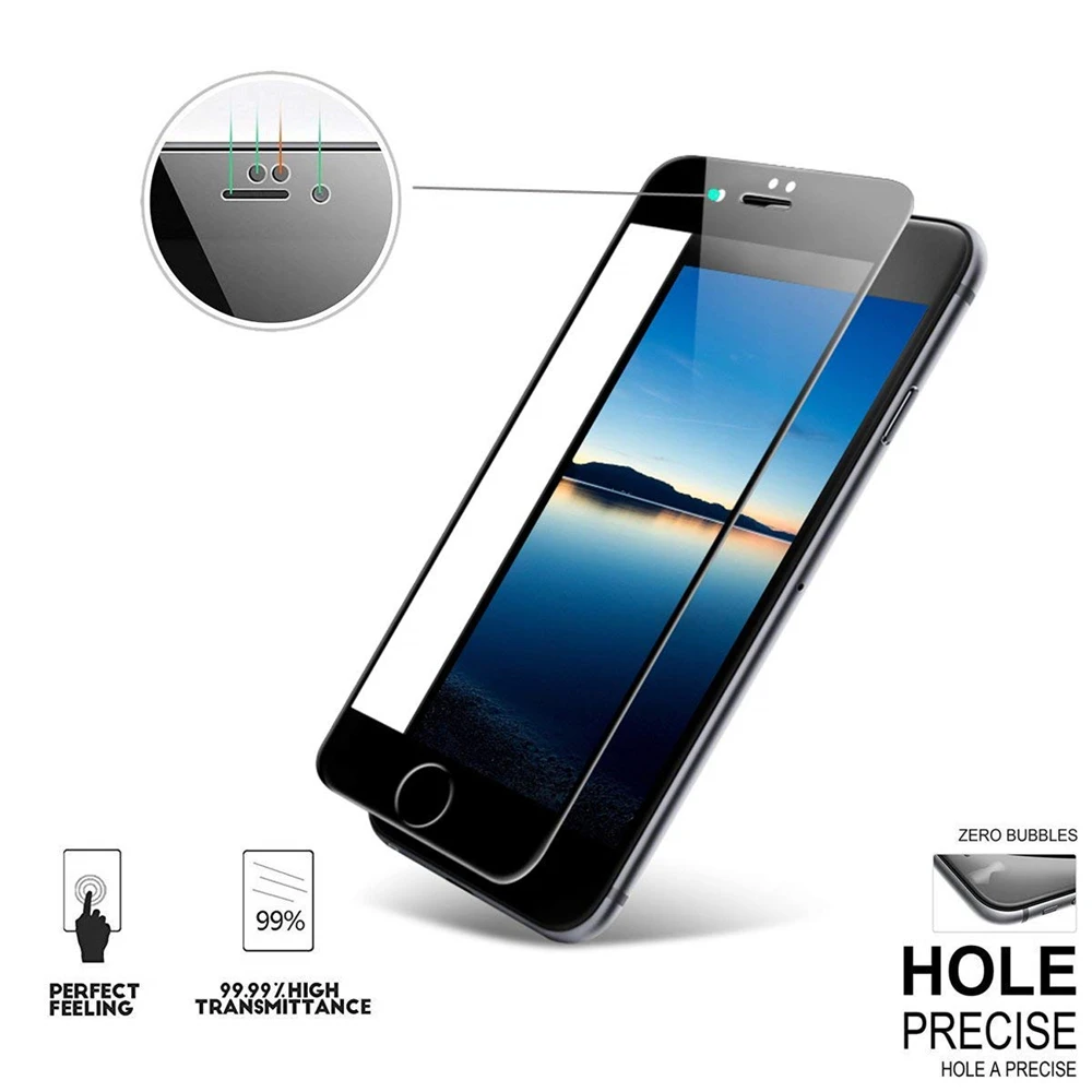 Защитная пленка для экрана телефона с закругленными краями iPhone 7 6 S 8 Plus