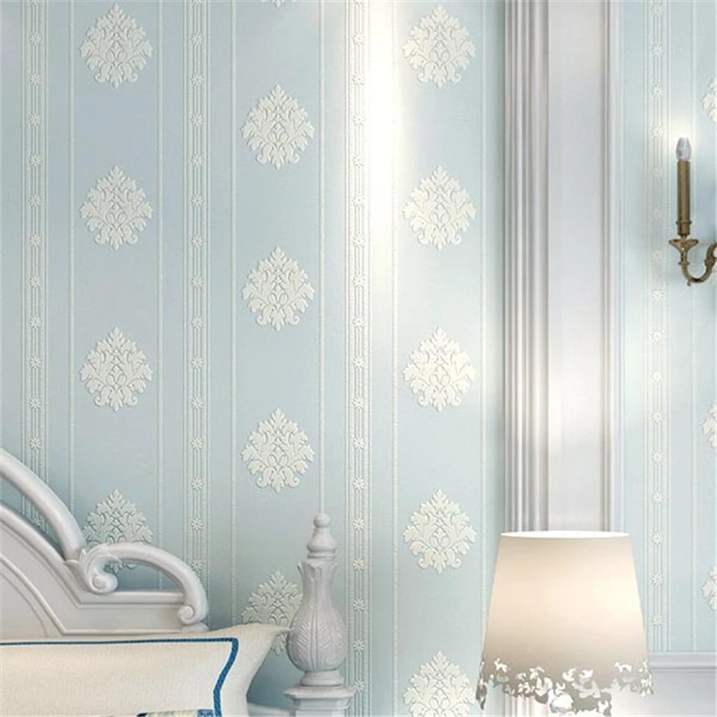 beibehang European Style Vertical Striped Refined Living Room TV Background Wallpaper Bed Bedside Wallpapers AB papel de parede |