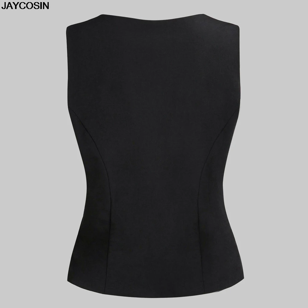 JAYCOSINFashion, женская летняя однотонная безрукавка, крестообразные кольца, шнуровка, повседневный жилет, топ, жилет, костюм, летний, размера плюс, мягкий, 9425
