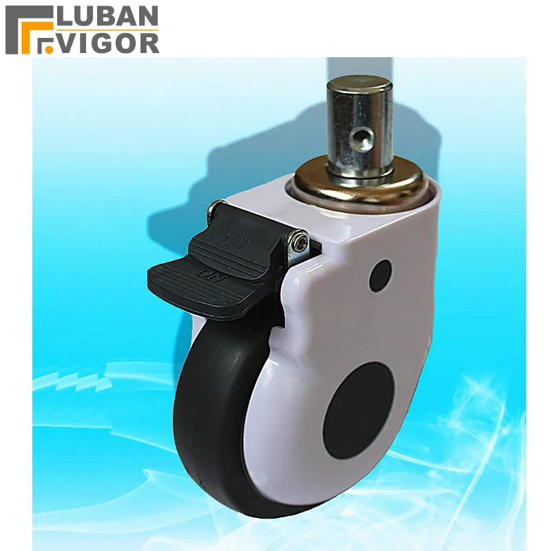 5 дюймов нагрузка 100 кг Медицинские Ролики/колеса с тормозом бесшумное колесо TPR