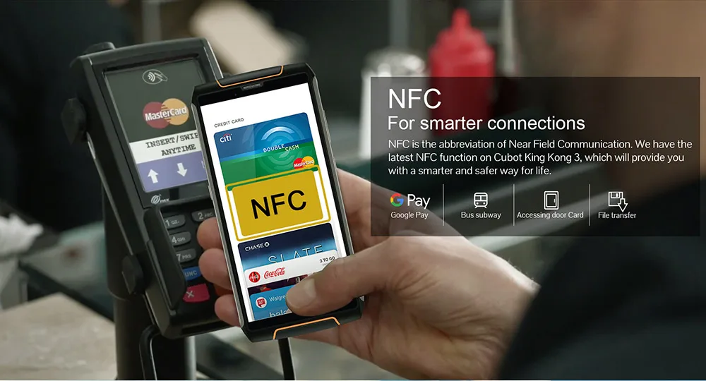 Cubot King Kong 3 IP68 водонепроницаемый прочный телефон NFC 6000 мАч большая батарея Android 8,1 4 Гб+ 64 Гб type-C Быстрая зарядка MT6763T Восьмиядерный