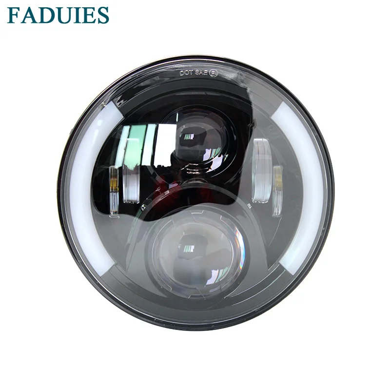 FADUIES 7 дюймовая светодиодный глая мотоциклетная светодиодная фара 60 Вт