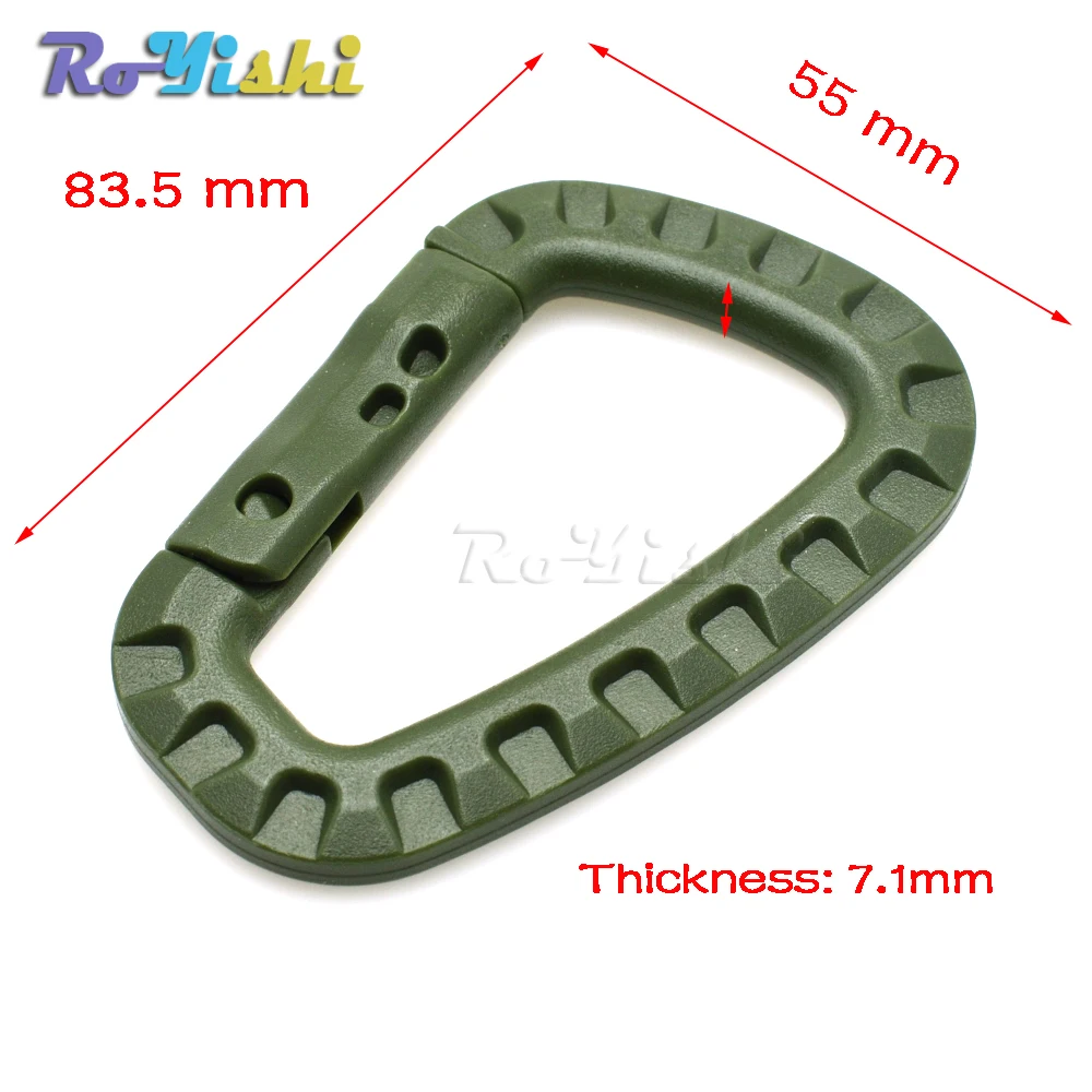 2 шт./упак. D образная Пряжка для альпинизма защелкивающийся карабин из пластика и